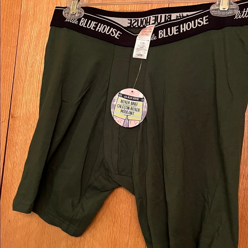 NEW NWT Little Blue House by Hatley Bottom’s Up Men's MED beer Boxer Briefs